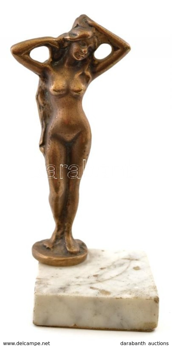 Jelzés Nélkül: Akt. Bronz, Márvány Talapzaton, M:15 Cm - Altri & Non Classificati