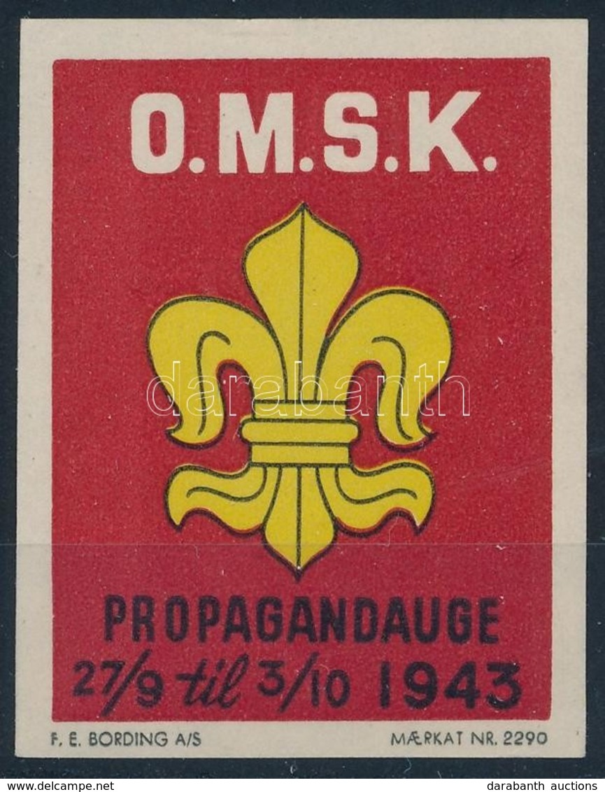 1943 Cserkész O.M.S.K. Propaganda Levélzáró ,,R' - Unclassified