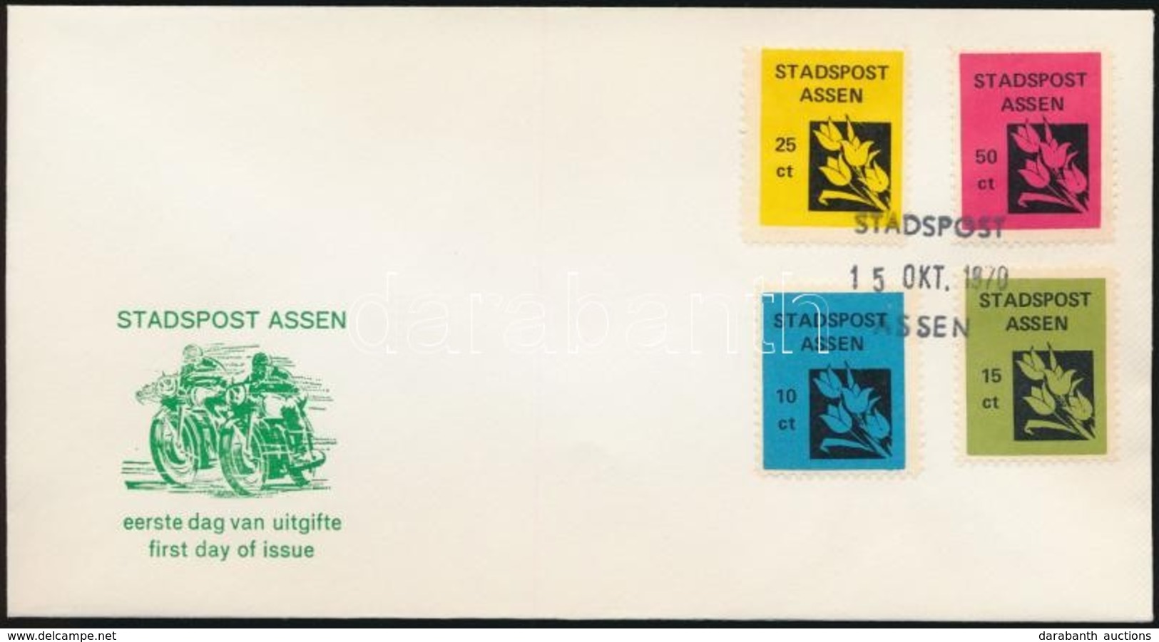 1970 Assen Városi Posta Virág Sorozat FDC - Unclassified