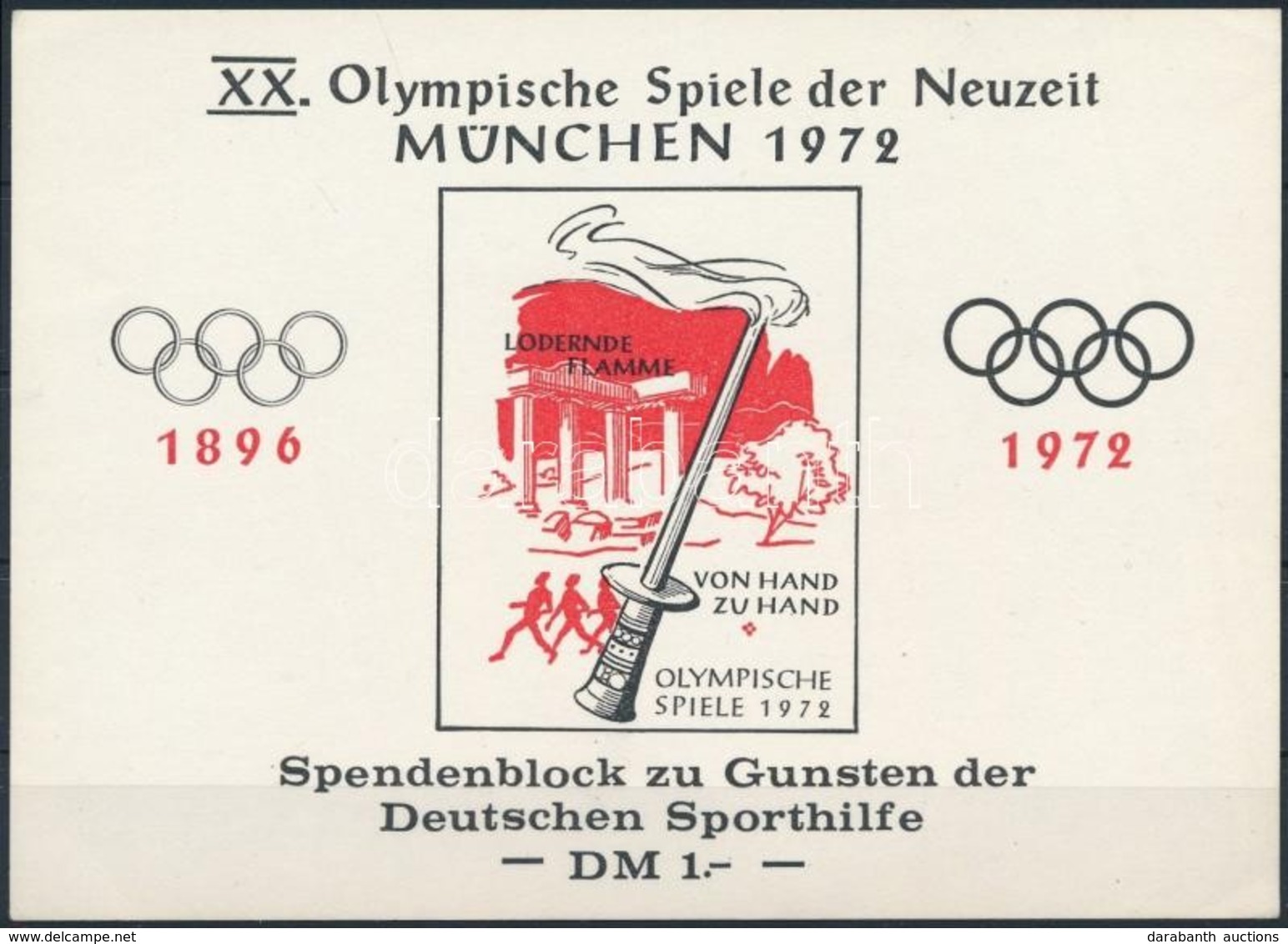 1972 Müncheni Olimpia Adományblokk - Unclassified