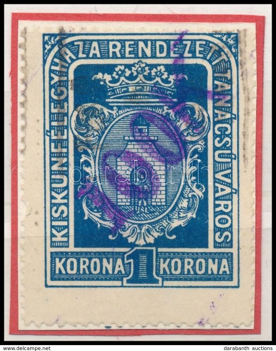 1923 Kiskunfélegyháza R.T.V. 10 Sz. Okirati Illetékbélyeg (10.000) - Non Classificati