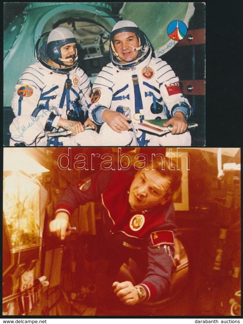 Farkas Bertalan, Magyari Béla és Valerij Kubaszov ?rhajósok Aláírásai Képeslapon + Egy Eredeti Fotó  / Astronaut Autogra - Other & Unclassified