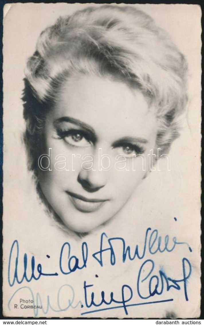 Martine Carol (1920-1967) Francia Színészn?, Szexszimbólum által Dedikált Fotólap / Autograph Signed Photo - Otros & Sin Clasificación