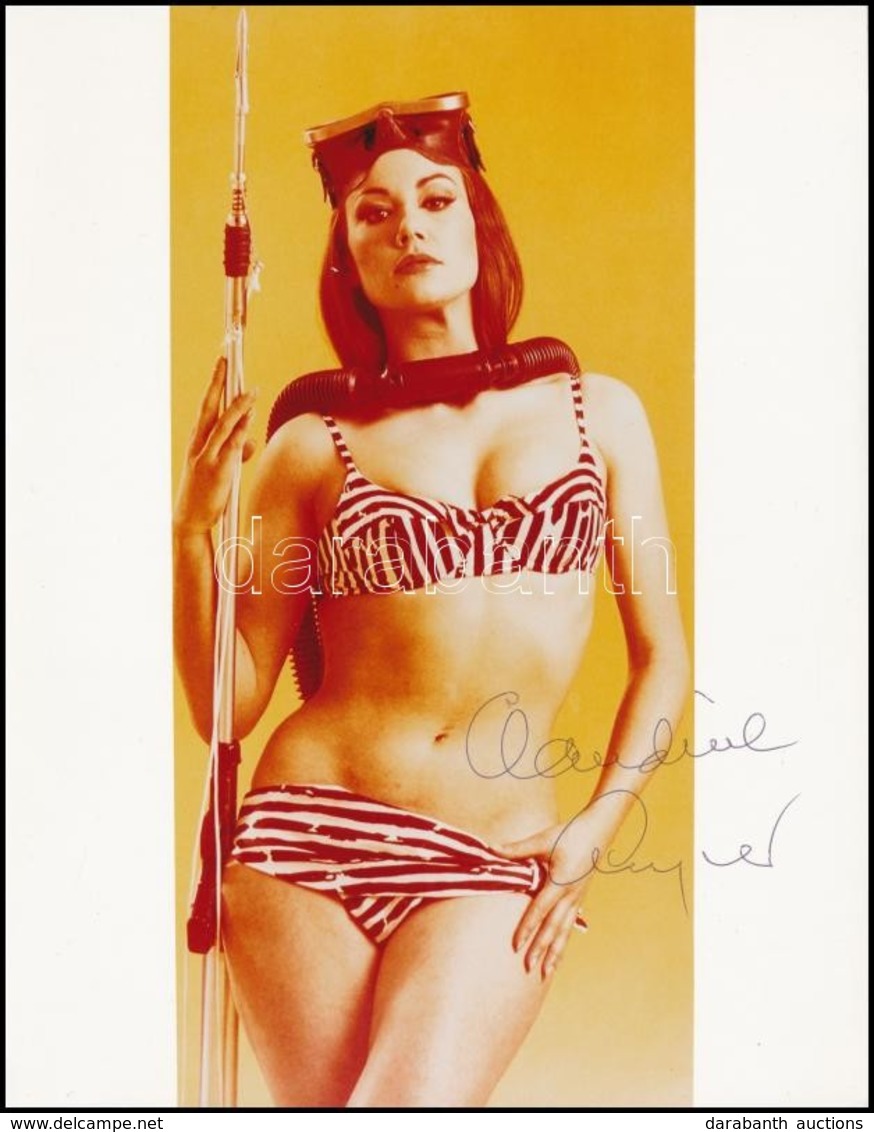 Claudine Auger (1941-) Francia Színészn?  Aláírt Fotója  / Autograph Signature On Photo 20x25 Cm - Other & Unclassified