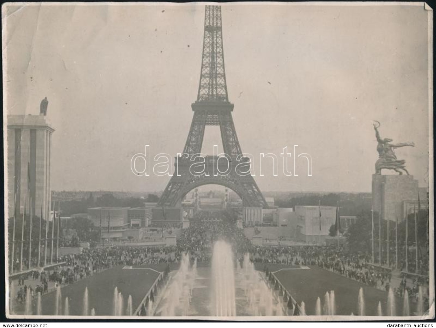 1937 A Párizsi Világkiállítás A Szovjet Pavilonnal Nagyobb Méret? Fotó / 1937 Paris, Expo Photo 24x18 Cm - Other & Unclassified