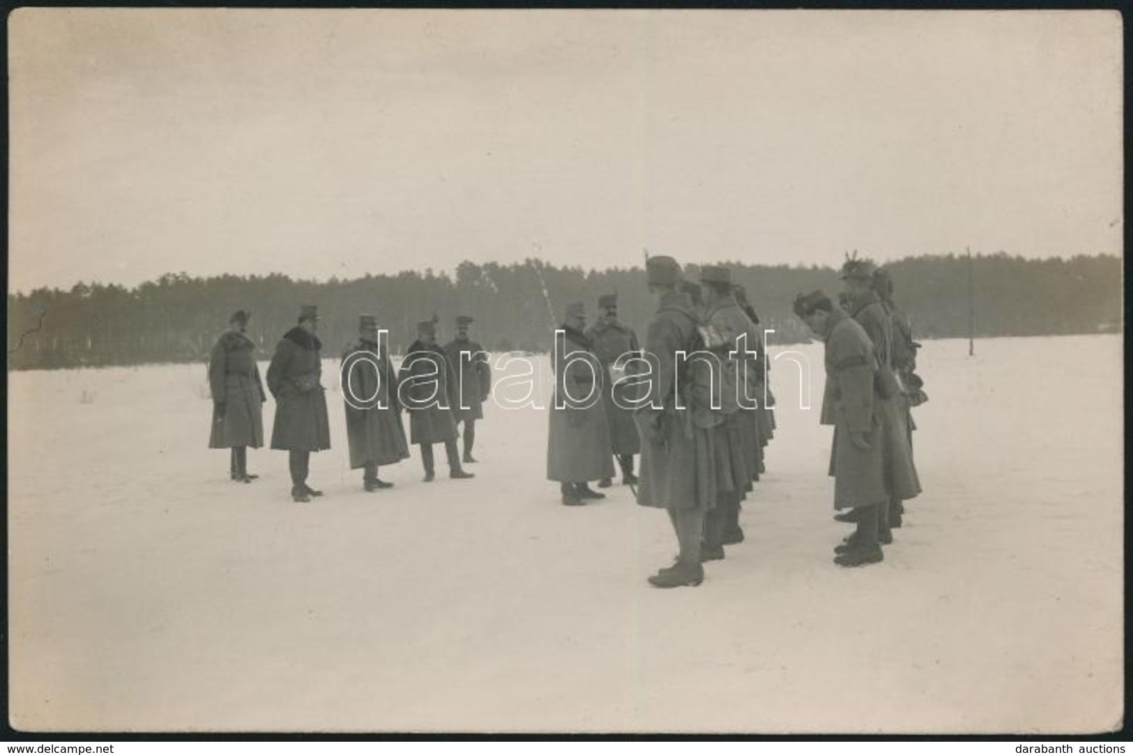 Cca 1917 IV, Károly A Fronton Magyar Csapatokat Inspekcióz. / WW: I. Military Photo 9x15 Cm - Other & Unclassified