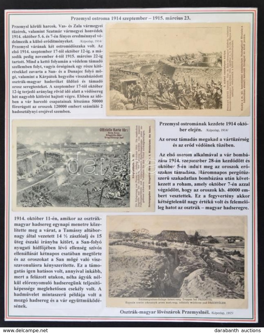 1914-1915 Przemysl Ostroma. Egyedi Gy?jtemény Képeslapokból, Fotókból, újságkoivágásokból. Nemzetiszín Tablókon Részlete - Other & Unclassified