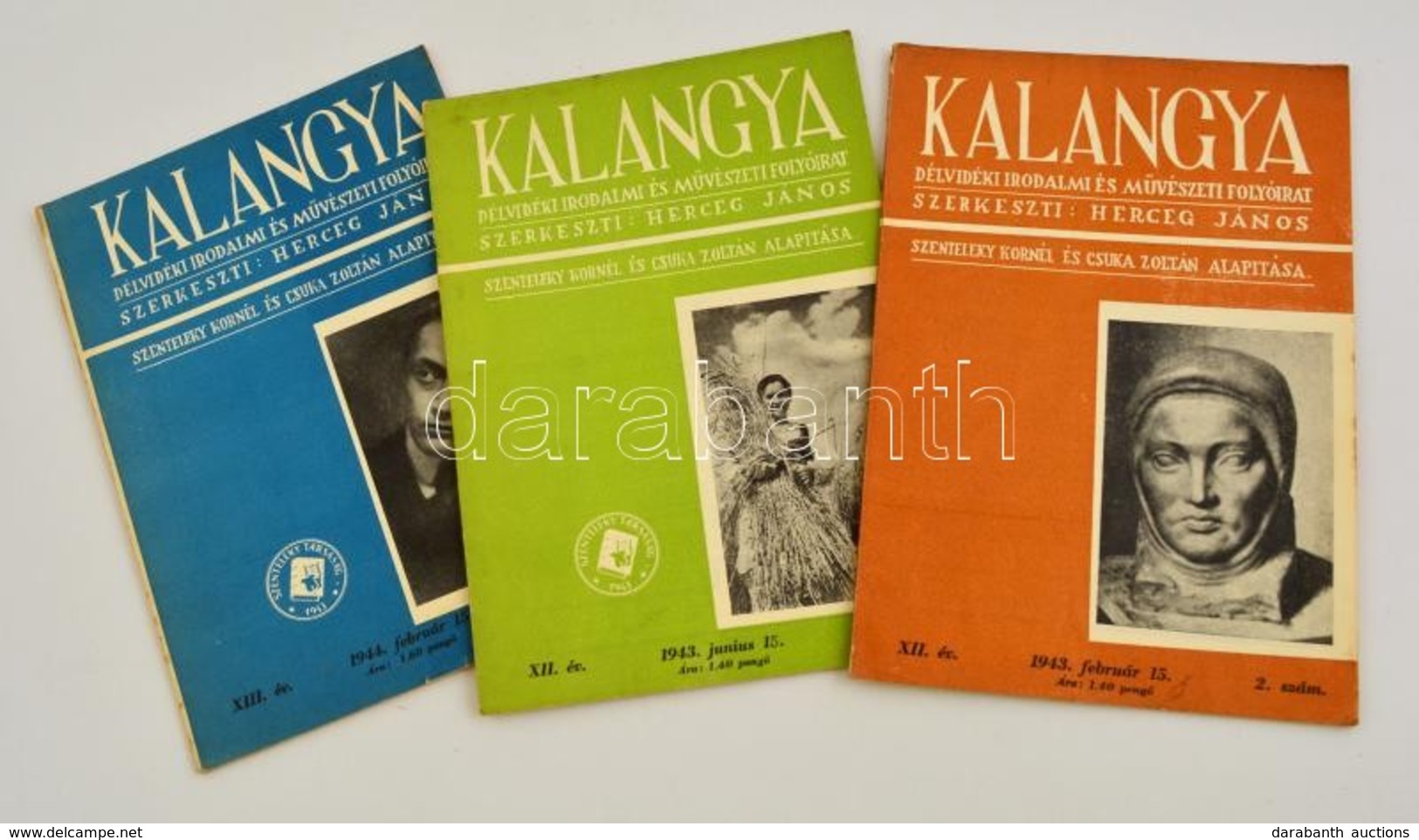 1943-1944 A Kalangya Délvidéki Irodalmi és M?vészeti Folyóirat 3 Lapszáma, érdekes írásokkal - Unclassified