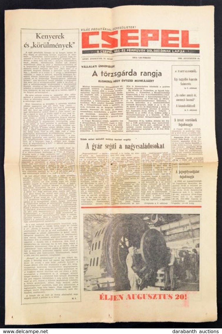 1980 A Csepel 35. évf. 32., ünnepi Lapszáma, érdekes írásokkal - Unclassified