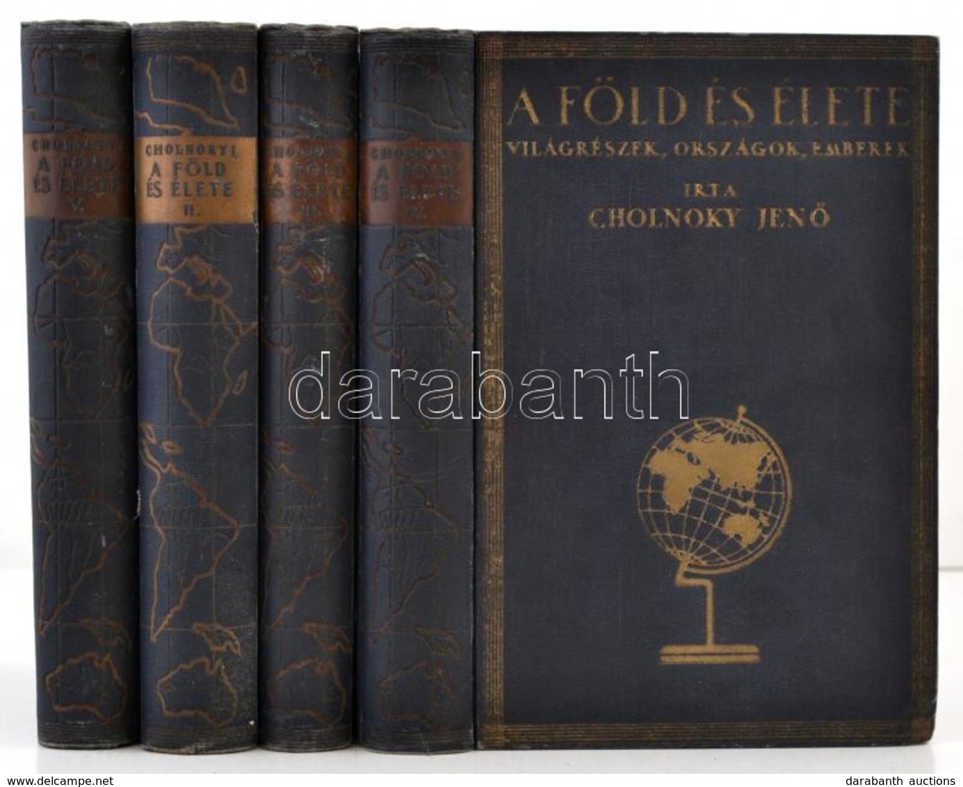 Cholnoky Jen?: A Föld és élete. 2-5 Kötetek. Bp., [1936-1937], Franklin. Kissé Kopott Vászonkötésben - Unclassified