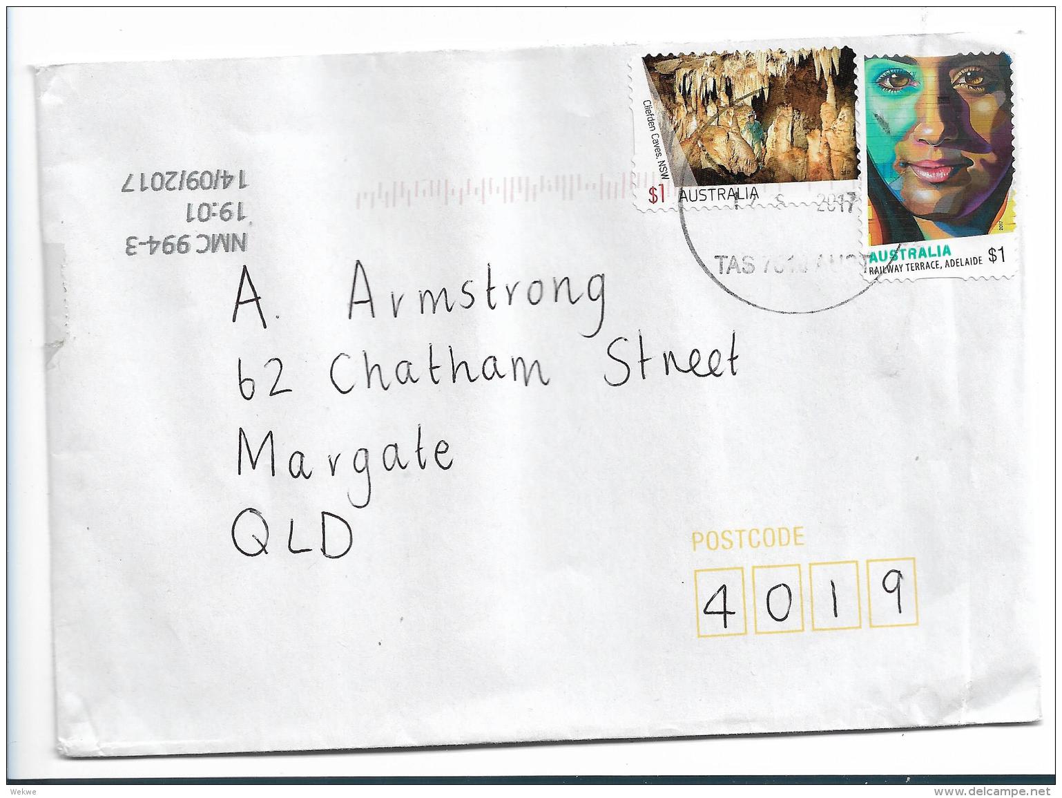 Aus352  Australien, / Inlandbrief $ 2,00 , 2017 - Briefe U. Dokumente