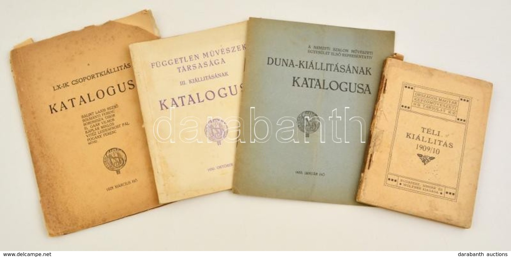 1909-1933 Kiállítási Katalógus Tétel, 4 Db:

1909-1910 Országos Magyar Képz?m?vészeti Társulat Téli Kiállítás. 1909-1910 - Unclassified