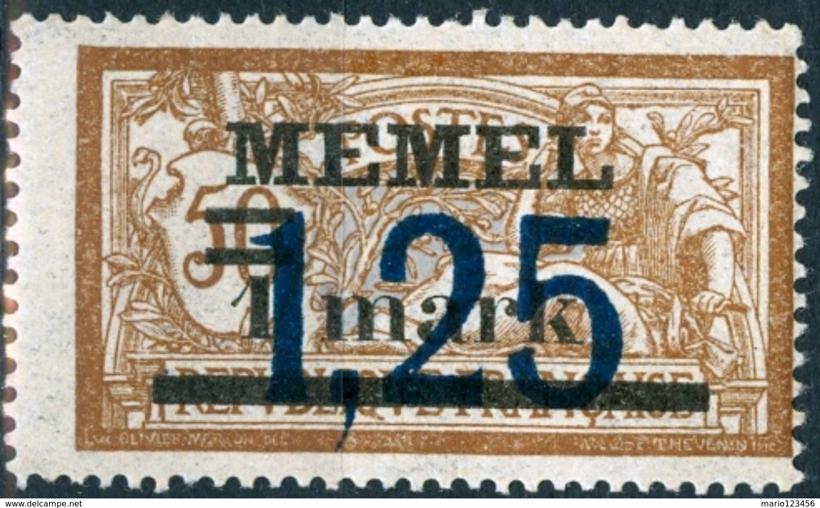 MEMEL, TIPO MERSON, 1922, FRANCOBOLLI NUOVI (MLH*) Michel 50    Scott 48 - Neufs