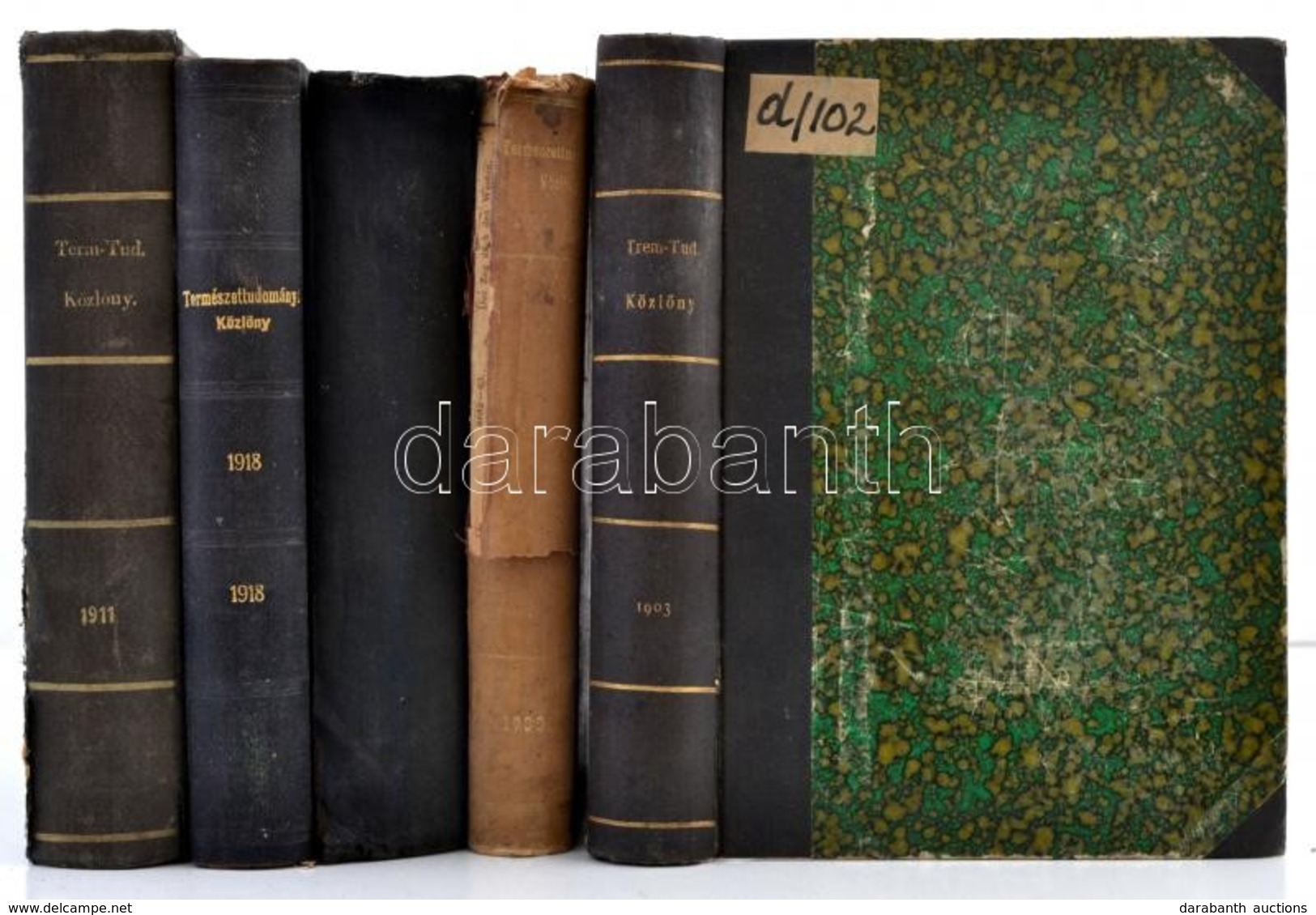 A Természettudományi Közlöny 1890-1920 Közötti évfolyamaiból 19 Kötet Bekötve Aranyozott Félvászon Kötésbe, Nagyrészt Jó - Non Classificati