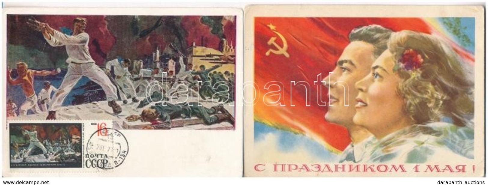 ** * 21 Db MODERN Szovjet Propagandalap / 21 Modern Soviet Propaganda Postcards - Unclassified