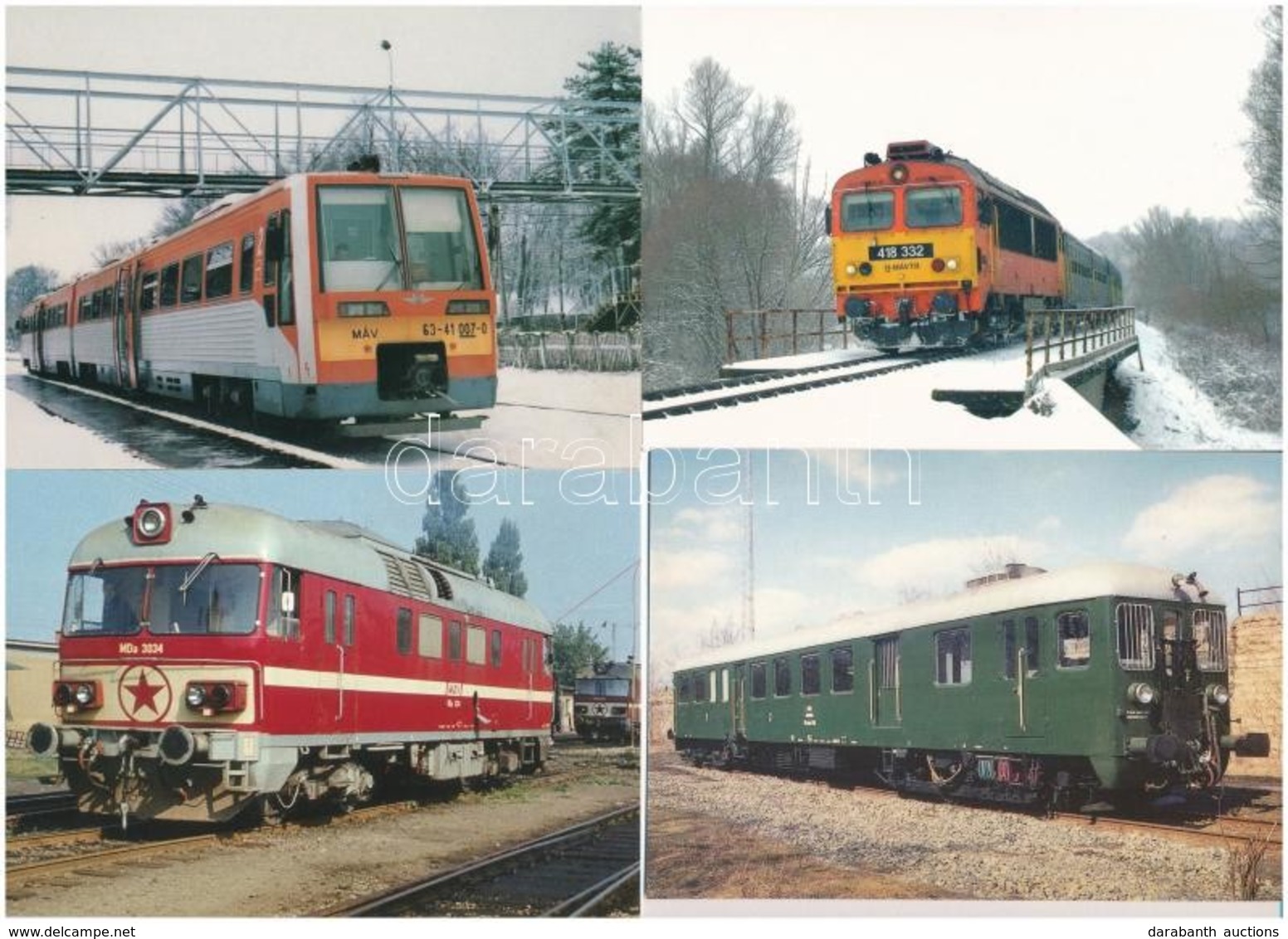 ** 20 Db MODERN Magyar Vasút, Vonatok / 20 Modern Motive Postcards; Hungarian Railway, Trains - Unclassified