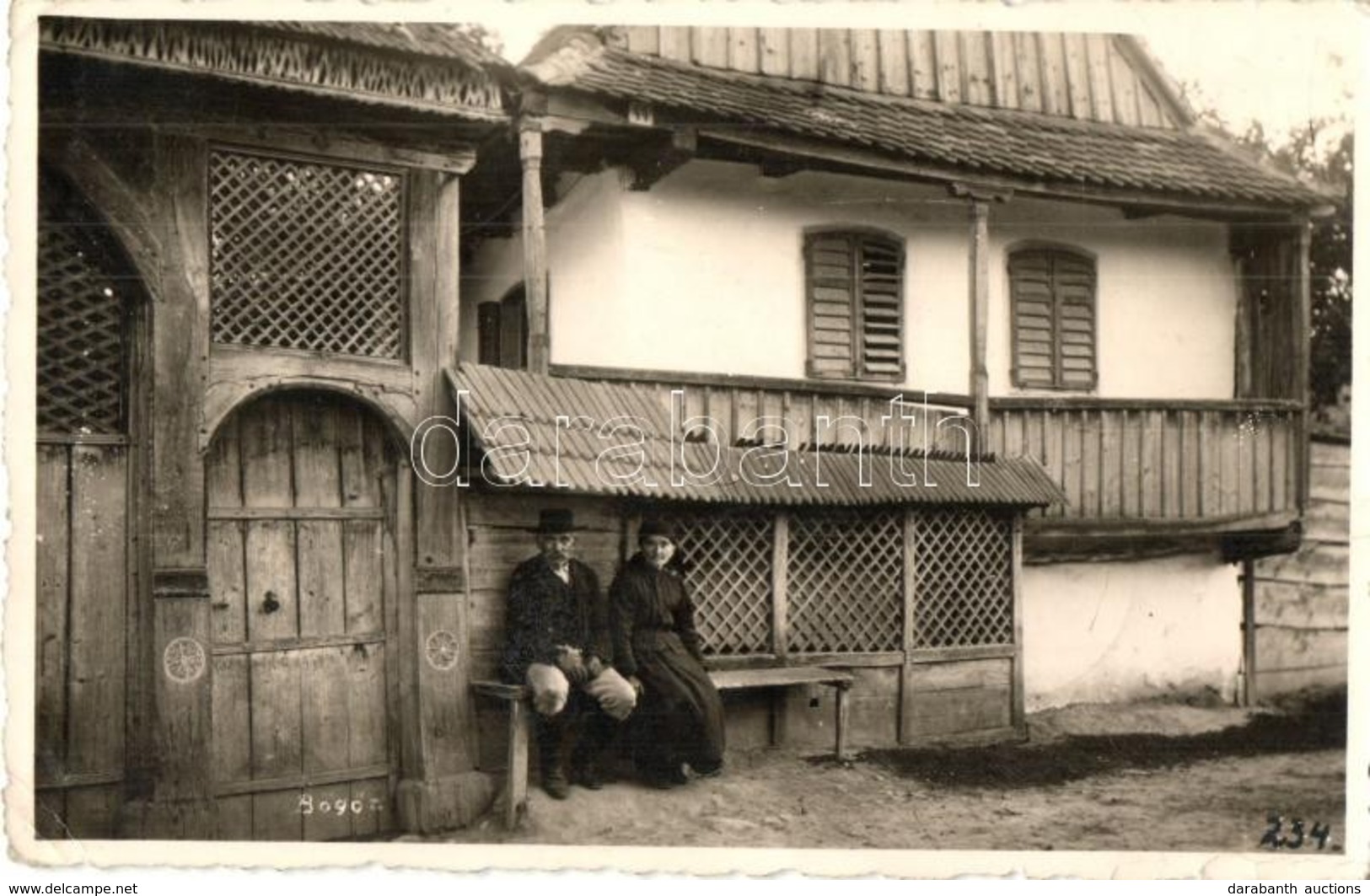 * T2/T3 1940 Bögöz, Mugeni; 44-es Házszámú Falusi Ház / Village House, Folklore. Kovács István Photo (EK) - Unclassified