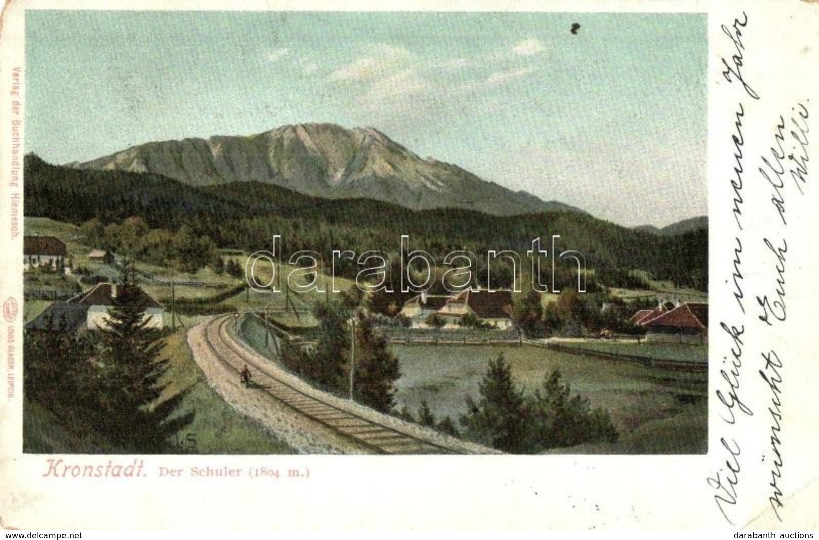 T4 Brassó, Kronstadt, Brasov; Der Schuler / Keresztényhavas, Vasúti Sínek, Hiemesch Kiadása / Mountains, Railway Tracks  - Unclassified