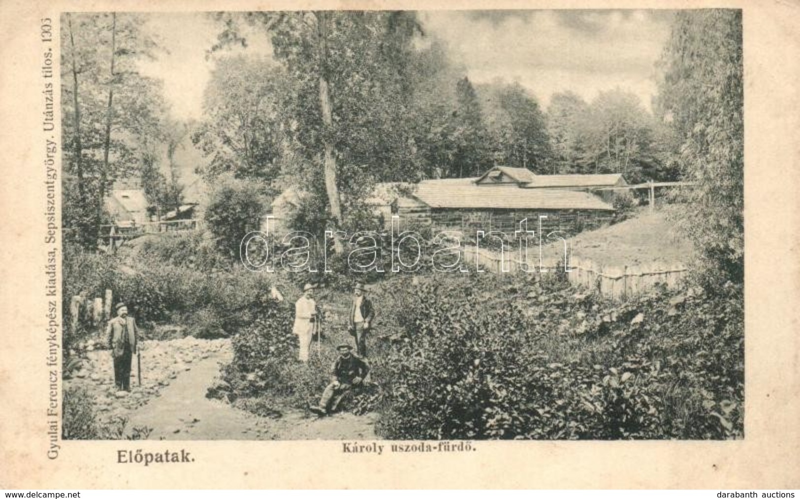 T2/T3 El?patak, Valcele; Károly Uszoda Fürd?. Gyulai Ferencz Fényképész Kiadása 1906. / Swimming Pool, Spa (EK) - Unclassified