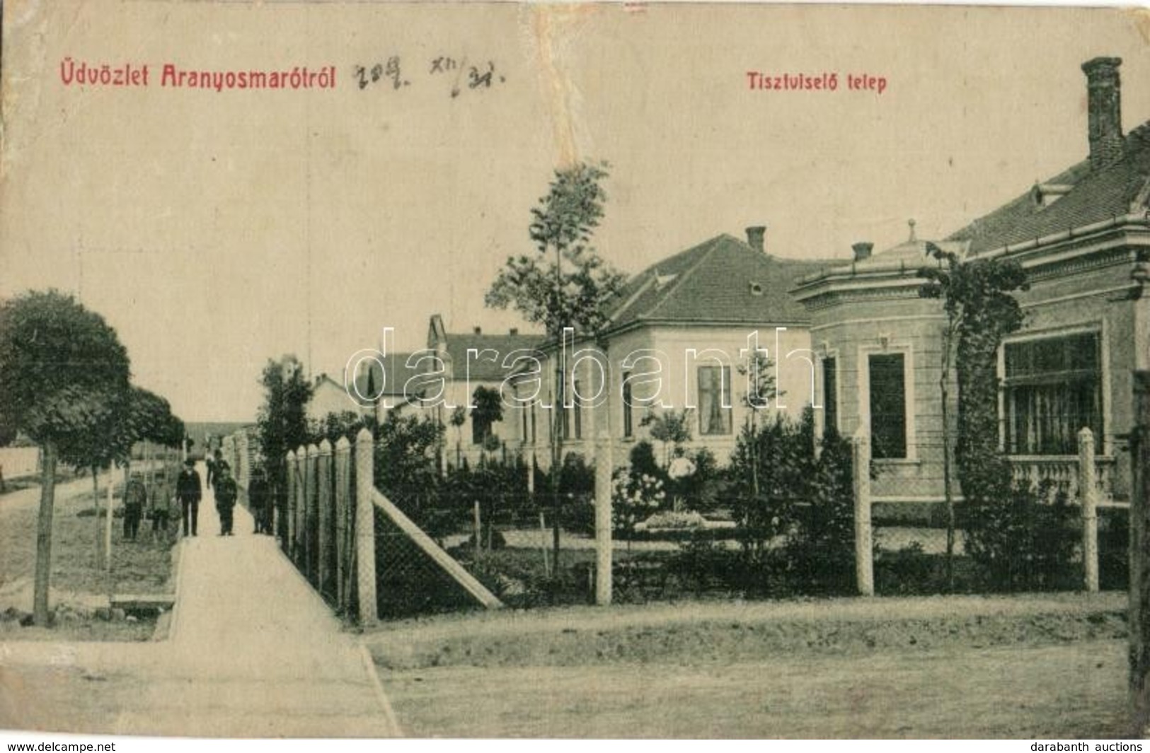 T3/T4 Aranyosmarót, Zlaté Moravce; Tisztvisel? Telep, Villák. W. L. (?) 409. Kiadja Eisenberg Károly / Officers' Villas  - Unclassified