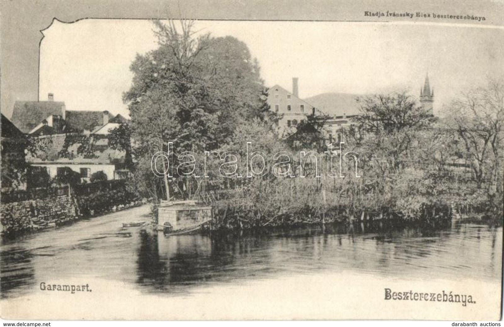 ** T1 Besztercebánya, Banská Bystrica; Garam Part. Ivánszky Elek Kiadása / Hron Riverside - Unclassified