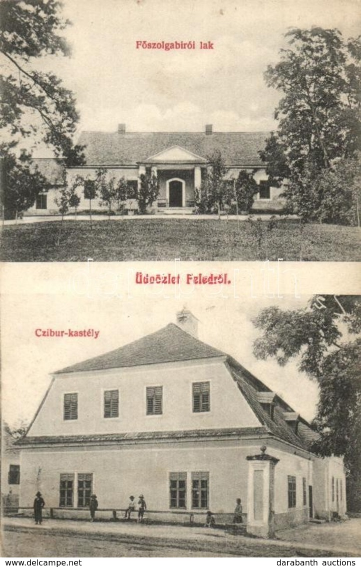 * T2 1911 Feled, Veladín, Jesenské; F?szolgabírói Lak, Czibur Kastély / Judge's House, Castle - Unclassified