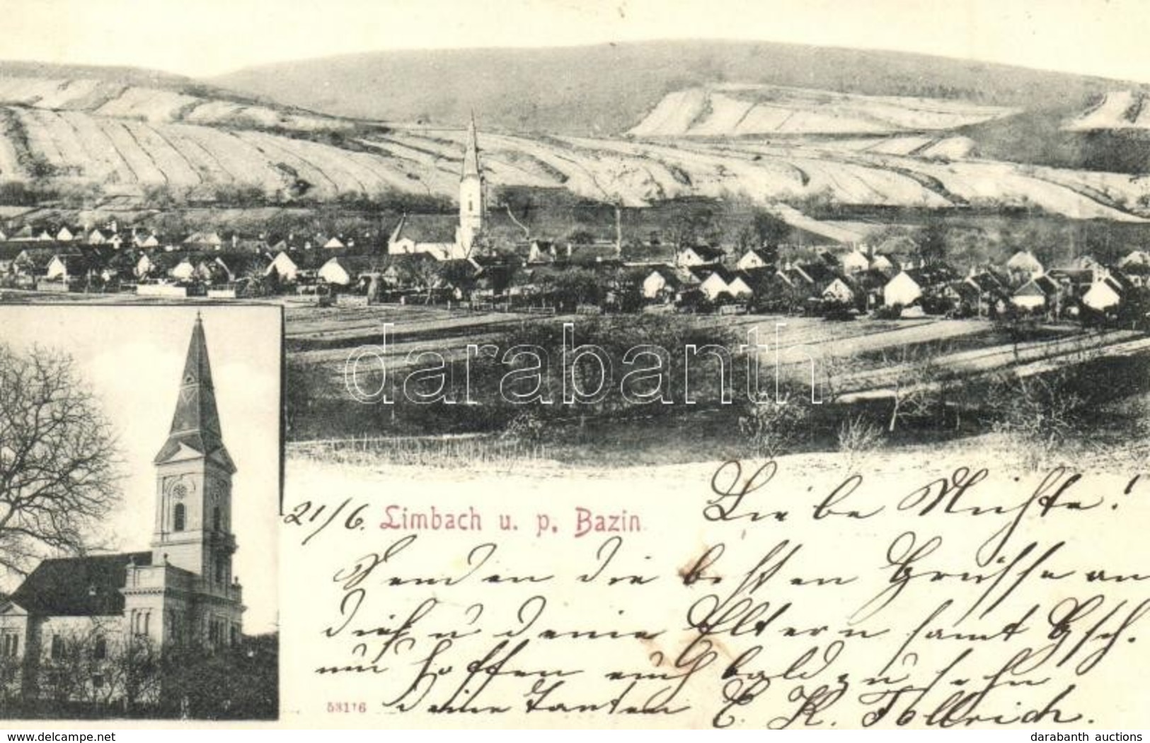 T2/T3 1904 Limpak, Limbach (Bazin); Evangélikus Templom / Church  (EK) - Non Classés