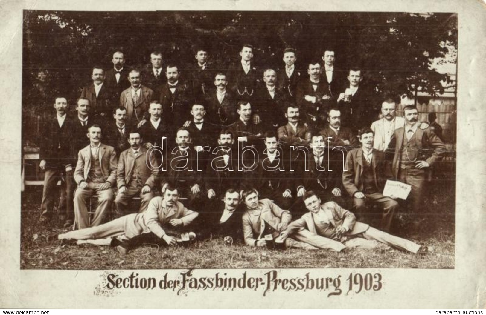 ** T3/T4 1903 Pozsony, Pressburg, Bratislava; A Szövetkezet Tagjai / Section Der Fassbinder / Members Of The Cooper. Gro - Non Classés