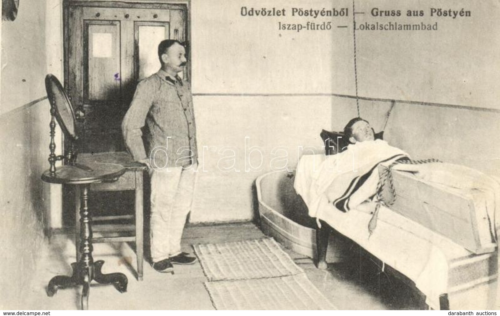 T2 1915 Pöstyén, Pistyán, Piestany; Iszapfürd?, Bels? / Lokalschlammbad / Mud Bath, Interior - Unclassified