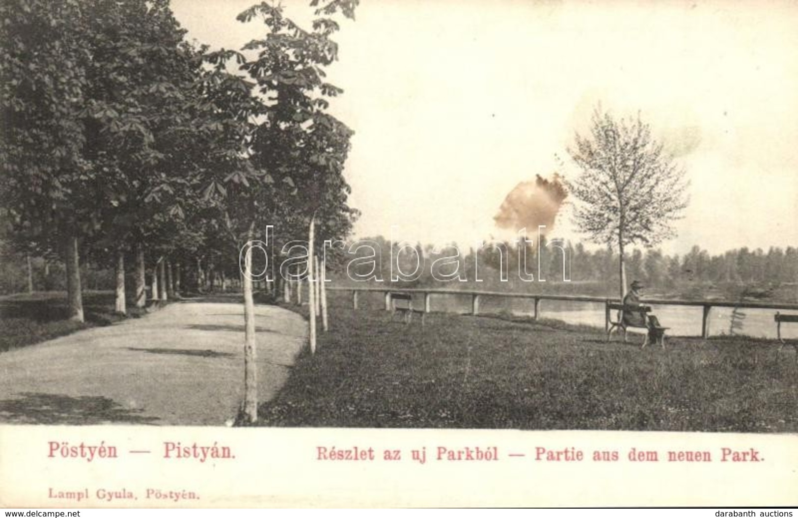 T2 1908 Pöstyén, Pistyán, Piestany; Új Park / New Park - Unclassified