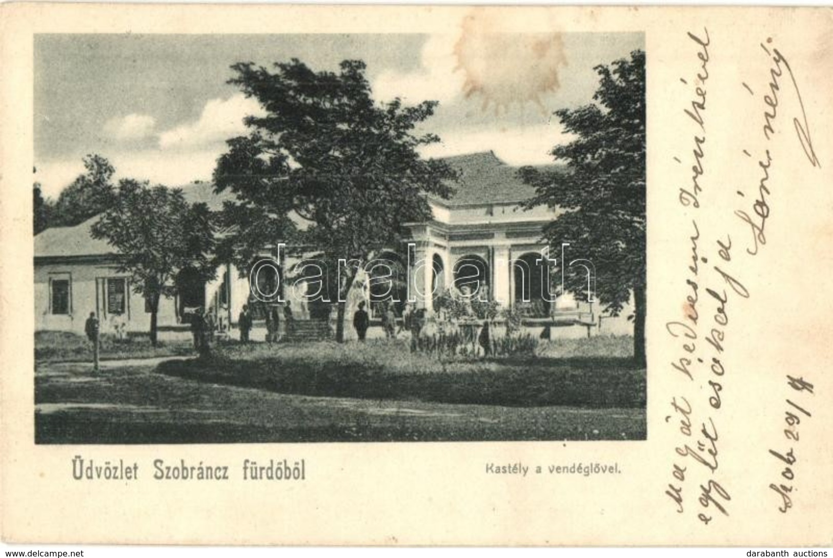 T2 1906 Szobráncfürd?, Sobrance; Kastély és Vendégl? / Castle And Restaurant - Unclassified