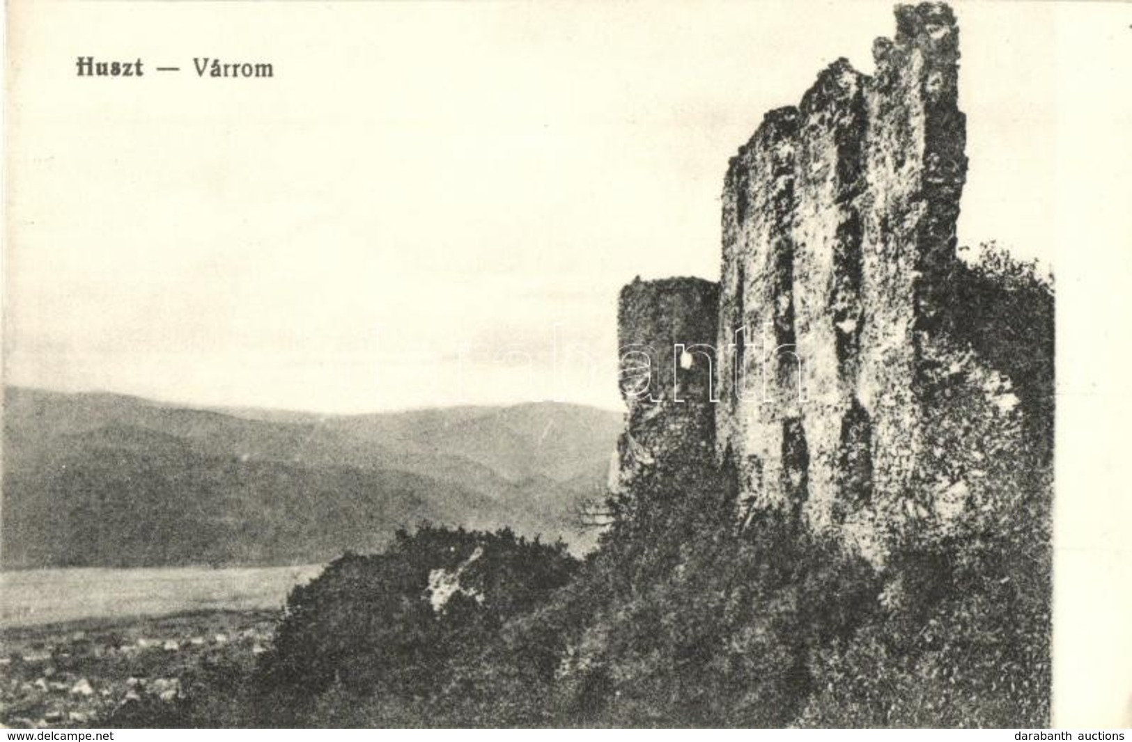 ** T1/T2 Huszt, Chust; Várrom. Kiadja Mandlovits Lipót / Castle Ruins - Unclassified