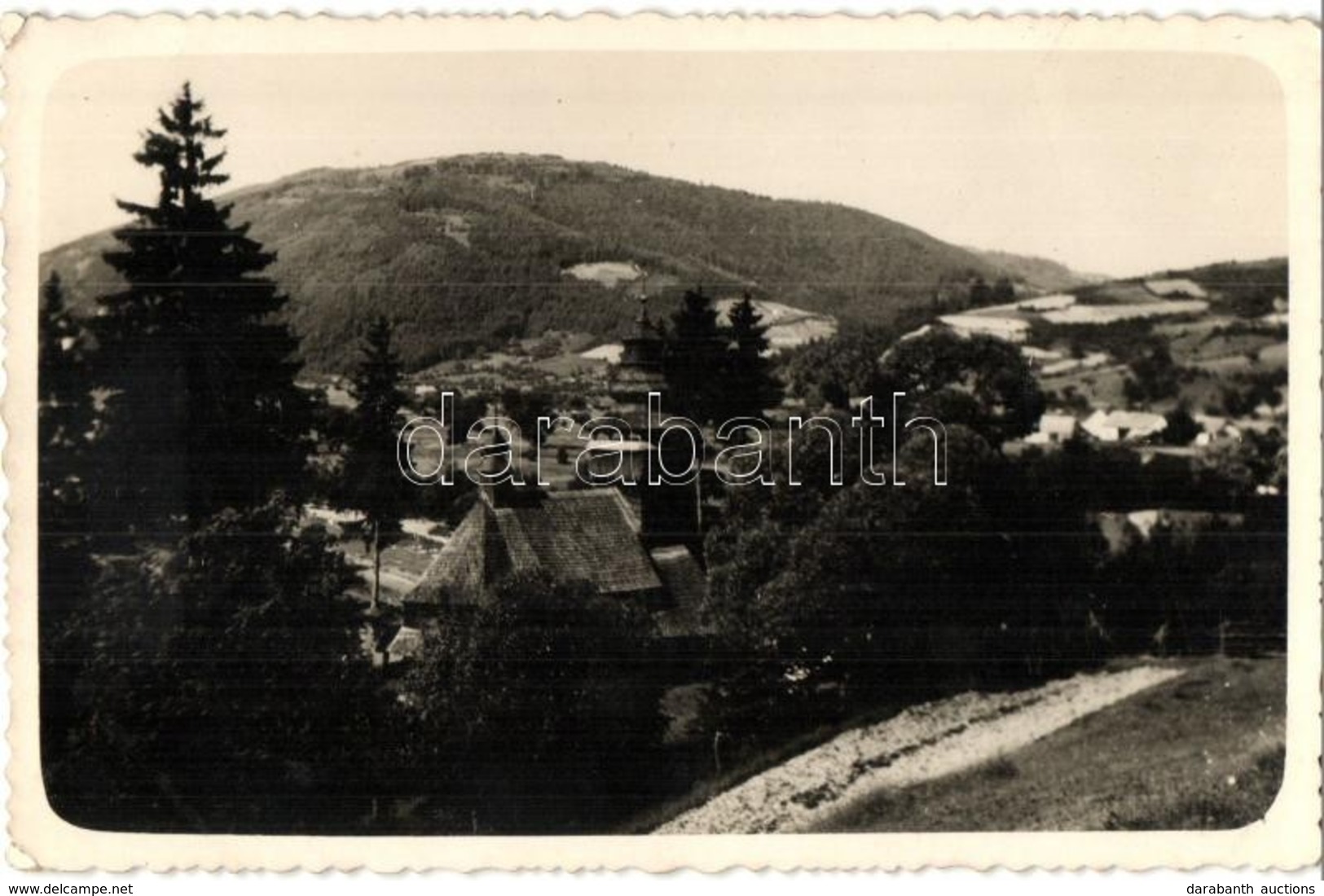 * T2/T3 1939 Sóhát, Csornoholova, Csernoholova, Chornoholova; Látkép, Görögkatolikus Fatemplom / General View, Greek Cat - Unclassified