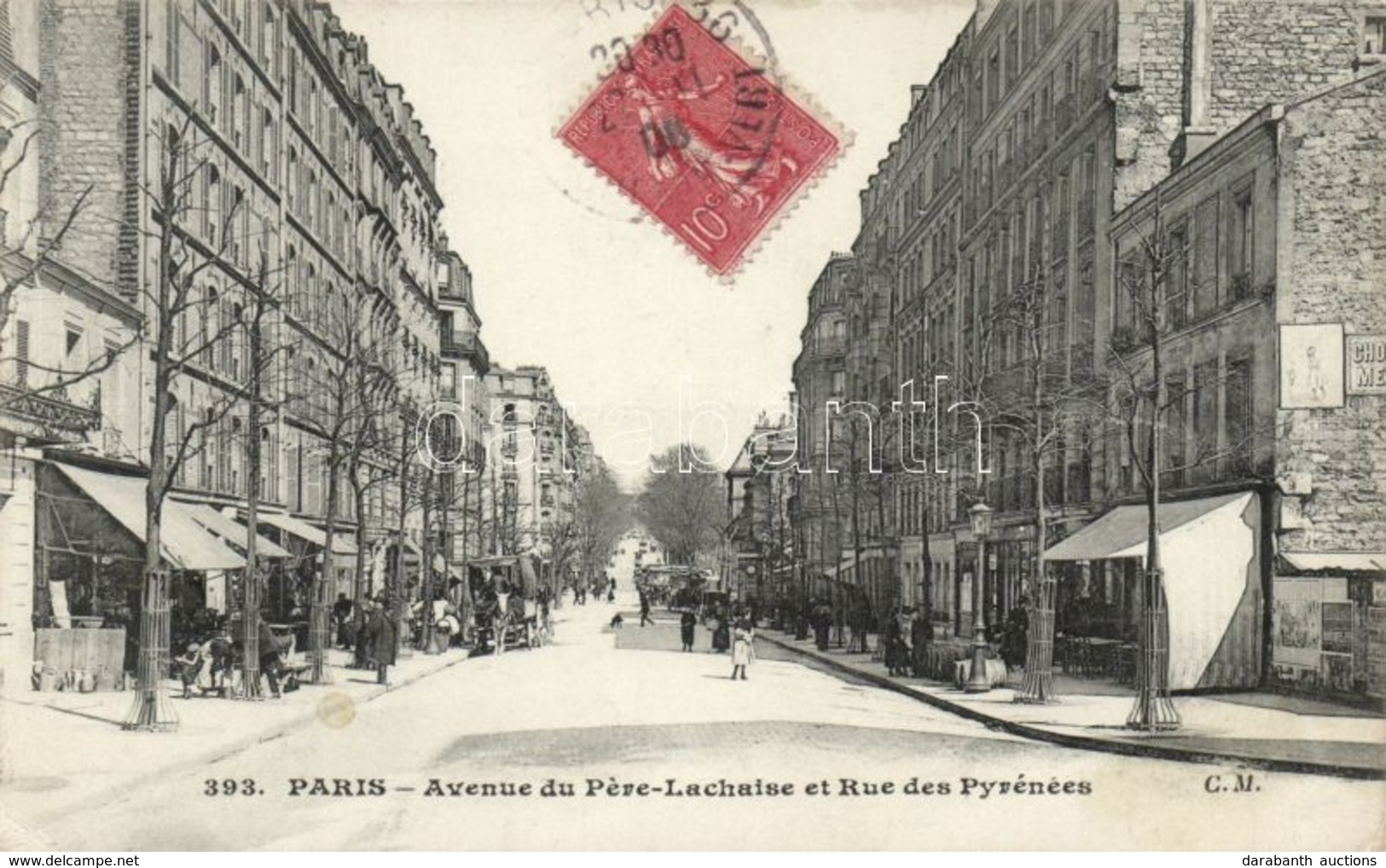 T2/T3 Paris, Avenue Du Pere-Lachaise Et Rue Des Pyrénées / Streets. TCV Card - Unclassified