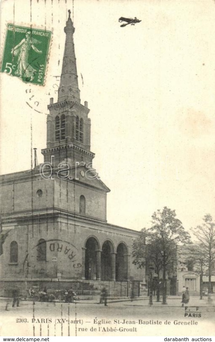 T2 Paris XV, Église St-Jean-Baptiste De Grenelle, Rue De L'Abbé Groult / Church. TCV Card - Unclassified
