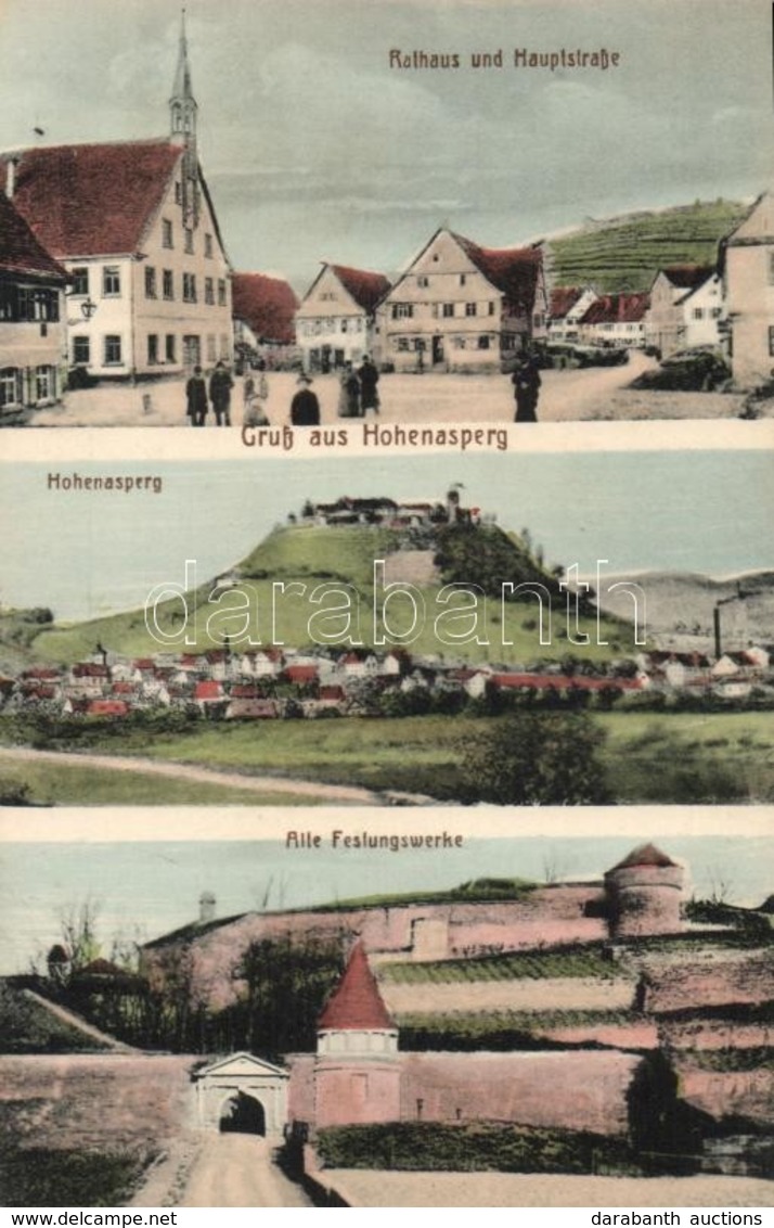 ** T1 Hohenasperg, Asperg; Rathaus Und Hauptstrasse, Alte Festungswerke / Town Hall, Main Street, Old Castle - Unclassified