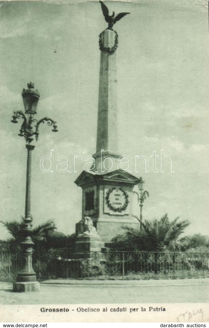 * T2/T3 Grosseto, Obelisco Ai Caduti Per La Patria / Military Heroes Monument  (EK) - Unclassified