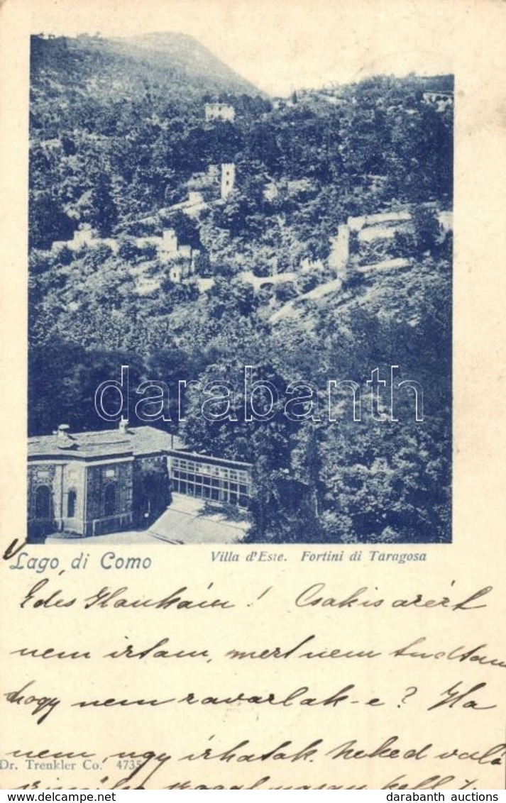 T2 1900 Lago Di Como, Villa D'Este, Fortini Di Taragosa. Dr. Trenkler Co. 4735 / Villa, Fort, Castle - Unclassified