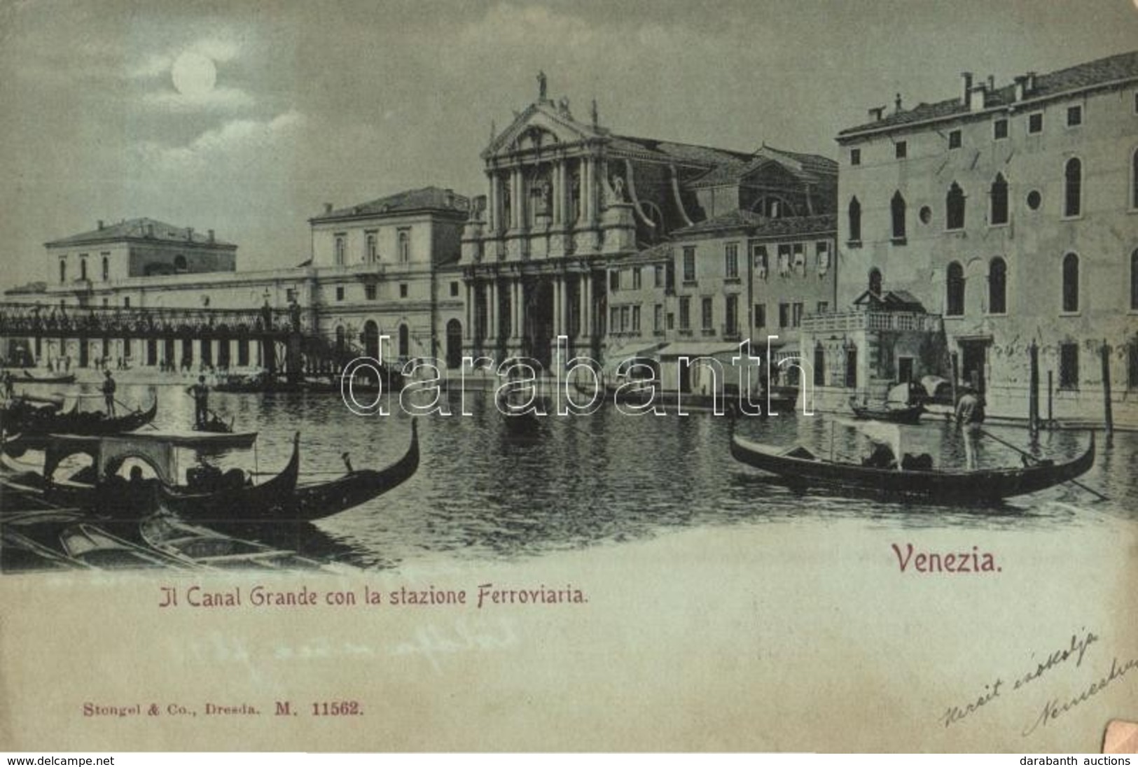 T2/T3 1901 Venice, Venezia; Il Canal Grande Con La Stazione Ferroviaria / Canal With The Railway Station, Gondola (EK) - Unclassified