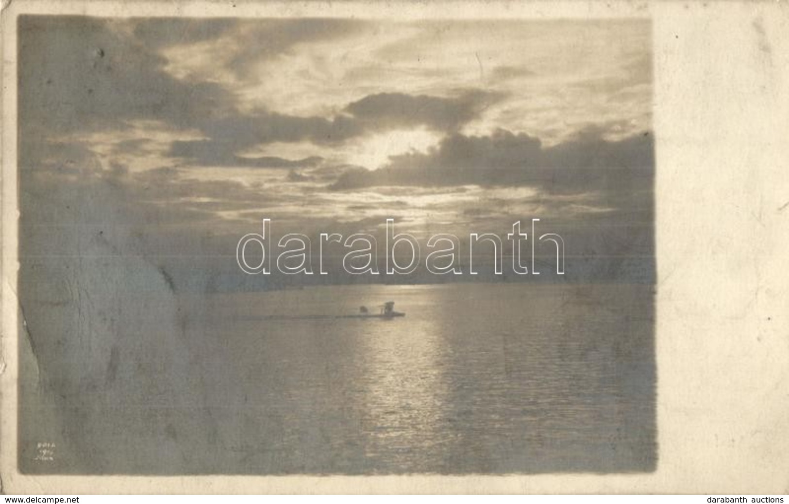 * T2 1916 Pola, Ausfahrt Eines Hydroplans Bei Sonnenaufgang / WWI K.u.K. Kriegsmarine, Seaplane At Sunrise. Jahn - Unclassified