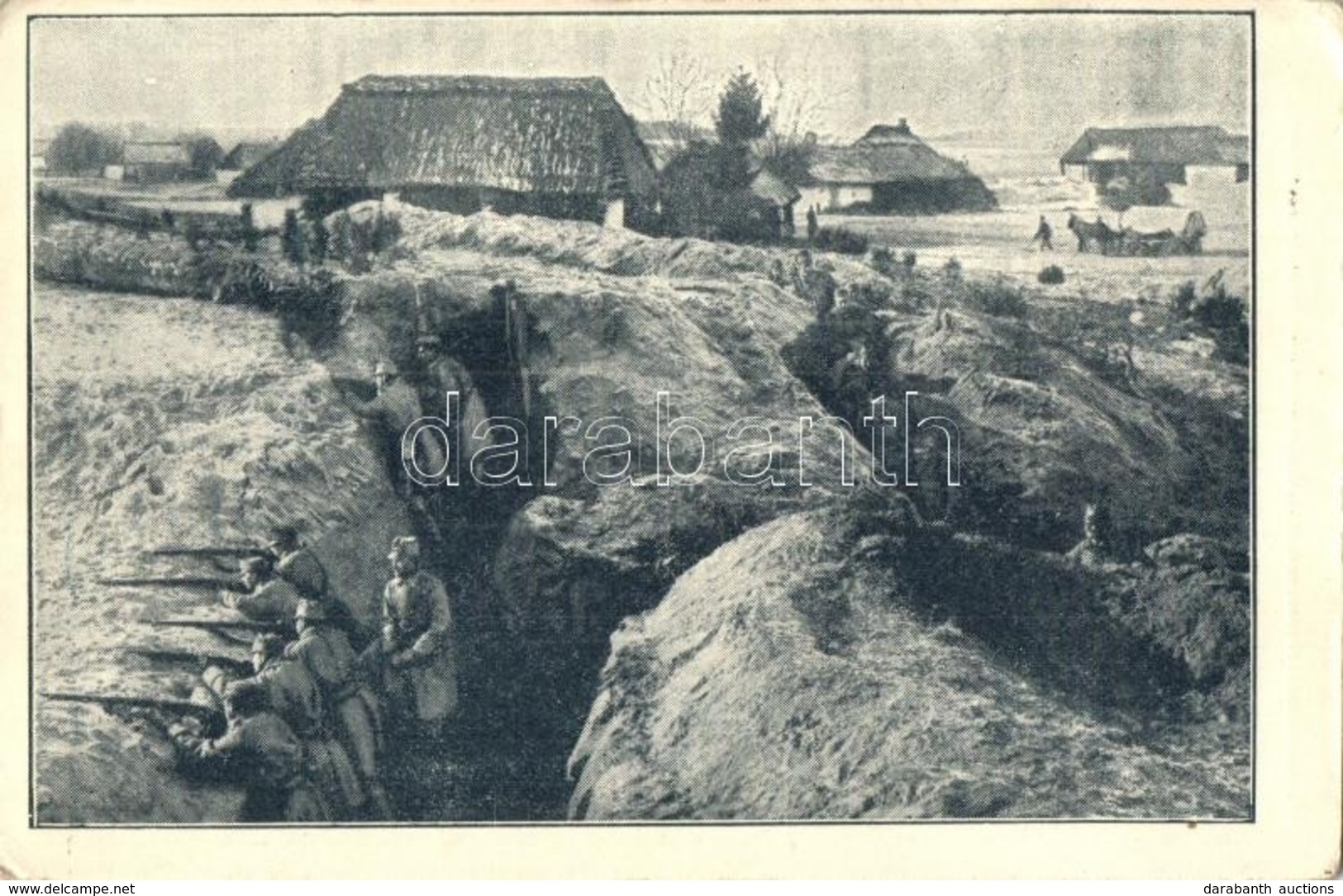 T2/T3 1915 Österreichischer Schützengräben In Einem Polnischen Dorfe / WWI K.u.K. Military Trench In A Polish Village - Unclassified