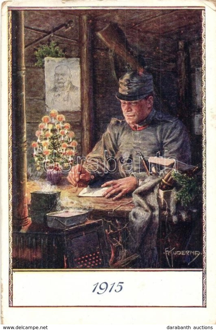 T2/T3 A K.u.K. Hadsereg Katonája 1915 Karácsonyán / Soldier Of The Austro-Hungarian Army In Christmas + K.u.K. Schw. Hbt - Unclassified