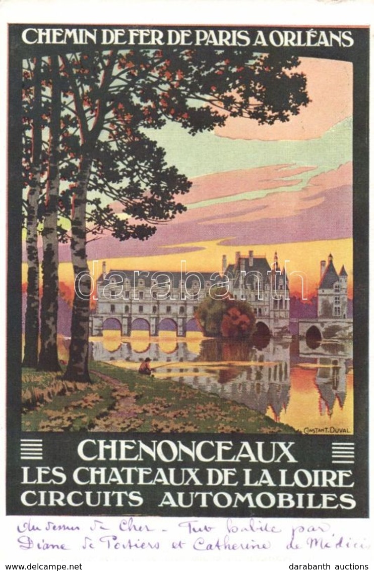 * T1/T2 Chemin De Fer De Paris A Orleans. Chenonceaux, Les Chateaux De La Loire Circuits Automobiles / French Railway Li - Unclassified