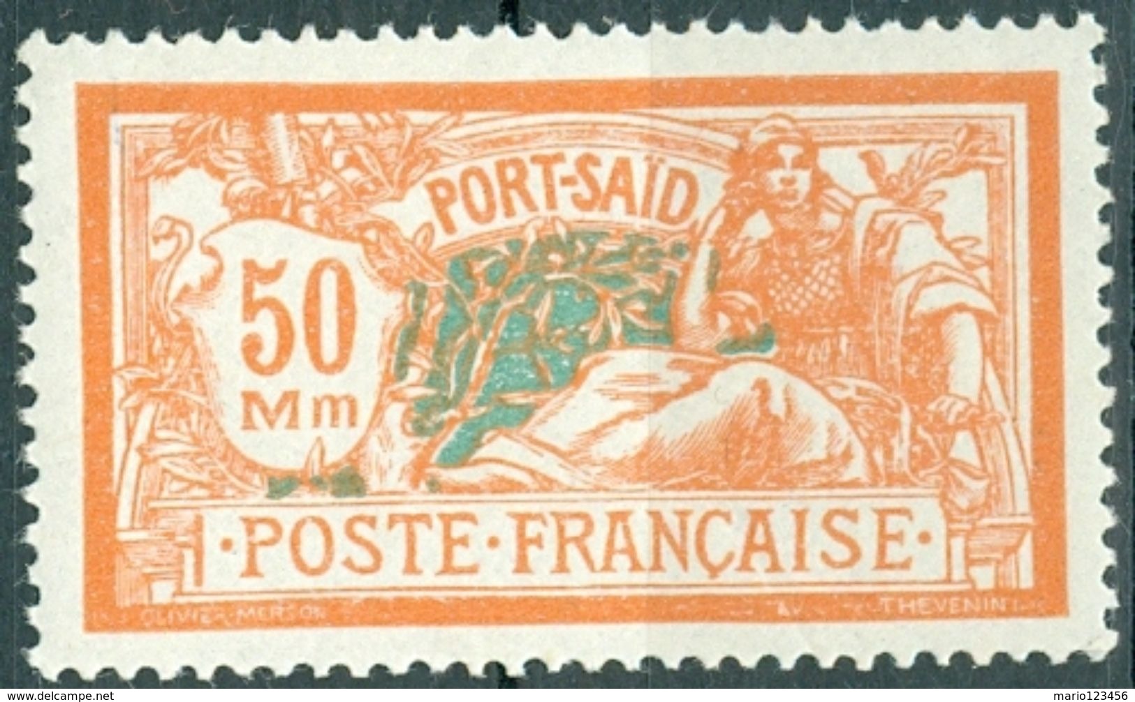 PORT SAID, PROTETTORATO FRANCESE, FRENCH PROTECTORATE, TIPO MERSON, 1927, NUOVI (MLH*) Michel 84   Scott 90 - Ongebruikt