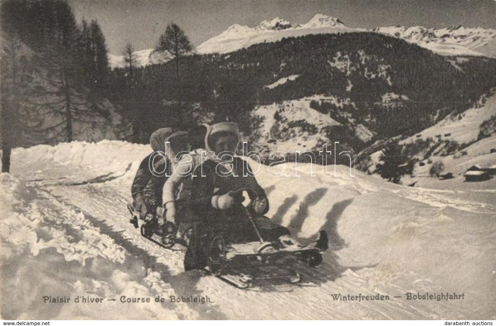T2/T3 Plaisir D'hiver. Course De Bobsleigh. R. F. B. 2834. / Winterfreuden. Bobsleighfahrt / Winter Sport, Bobsleigh, Sl - Unclassified
