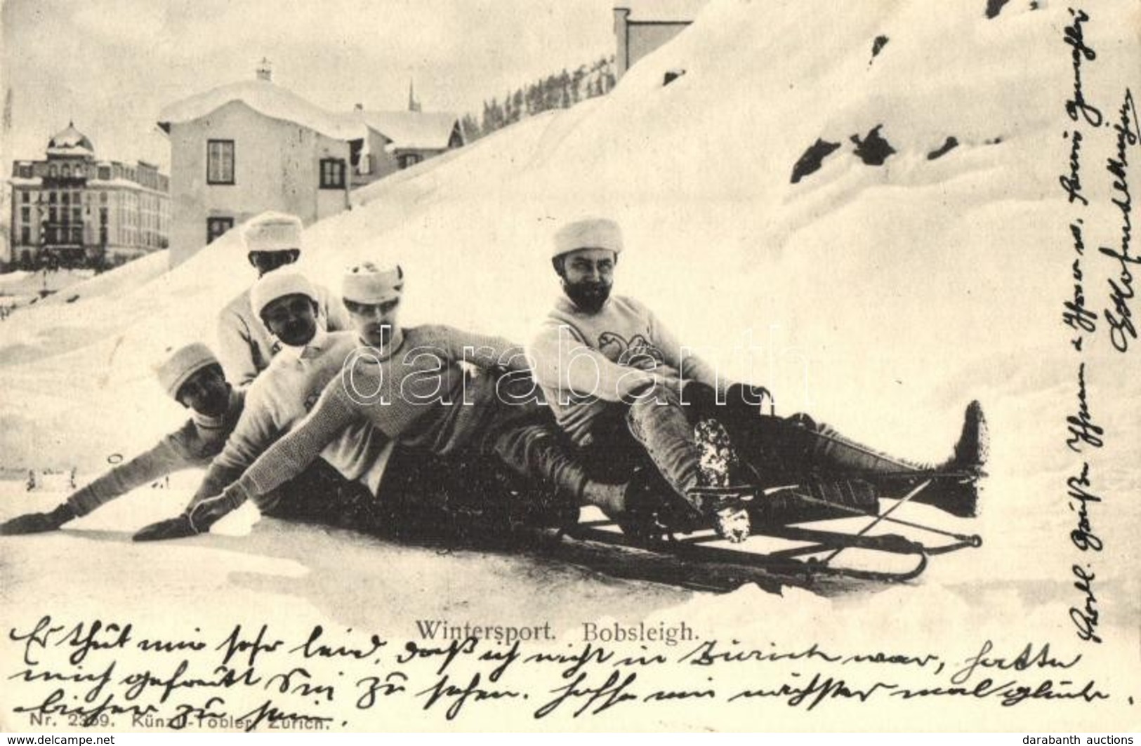 T2 1905 Winter Sport, Bobsleigh, Sledding People. Künzli-Tobler Nr. 2359. - Zonder Classificatie