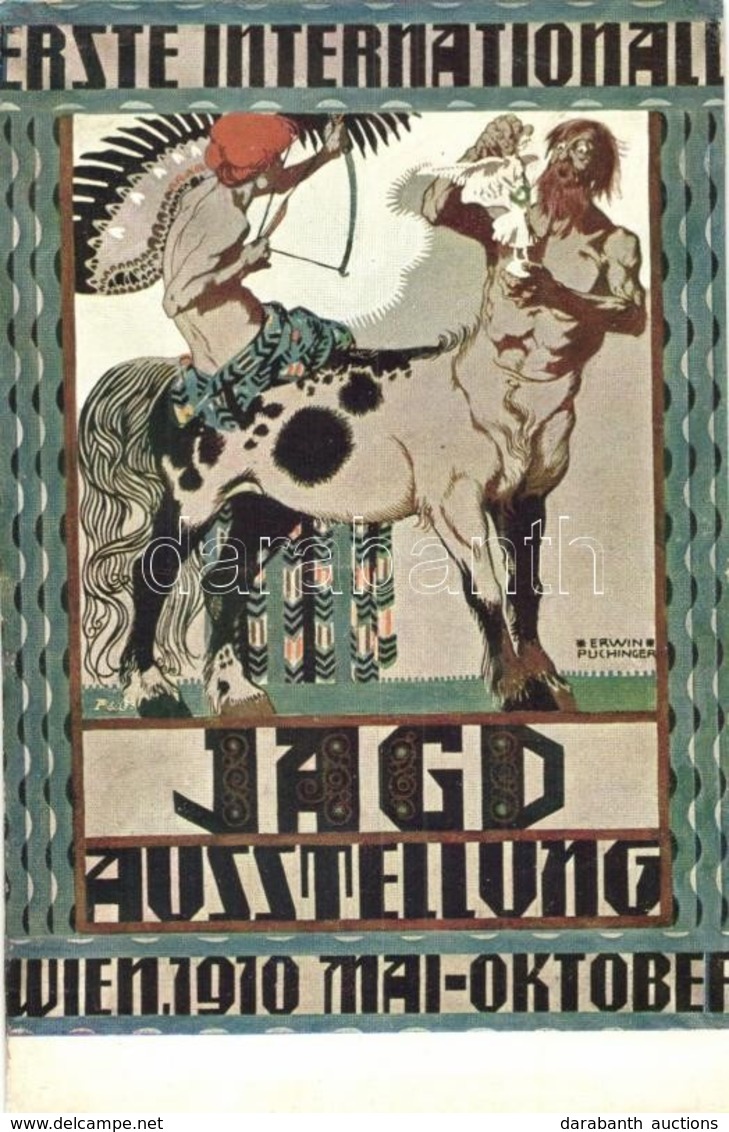 T3 1910 Wien, Erste Internationale Jagdausstellung. Patzelt & Co. Druck U. Verlag J. Weiner / The First International Hu - Unclassified