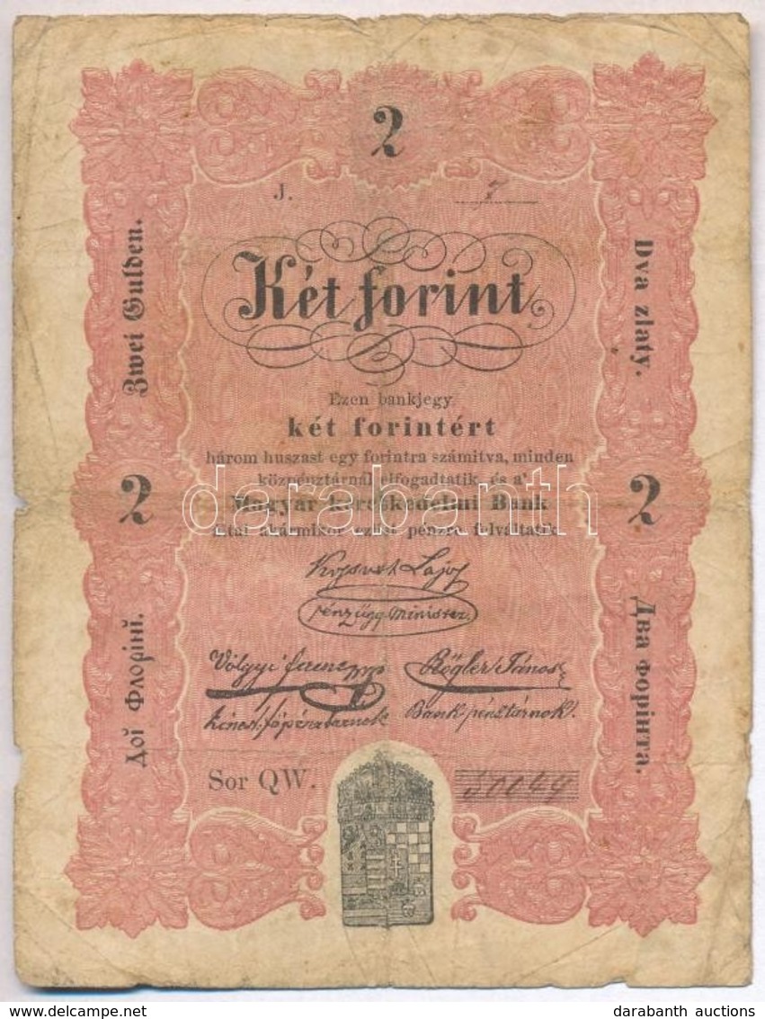 1848. 2Ft 'Kossuth Bankó' T:III-,IV - Non Classés