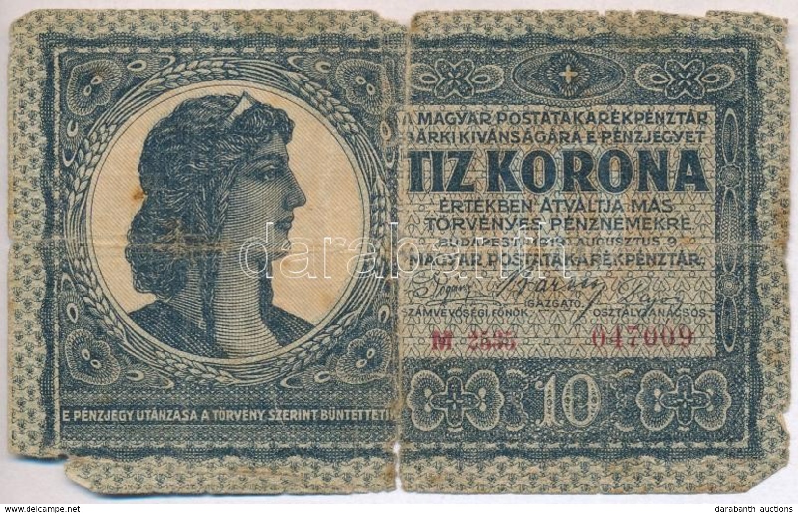 1919. Augusztus 9. 10K T:IV 
Adamo K13 - Unclassified