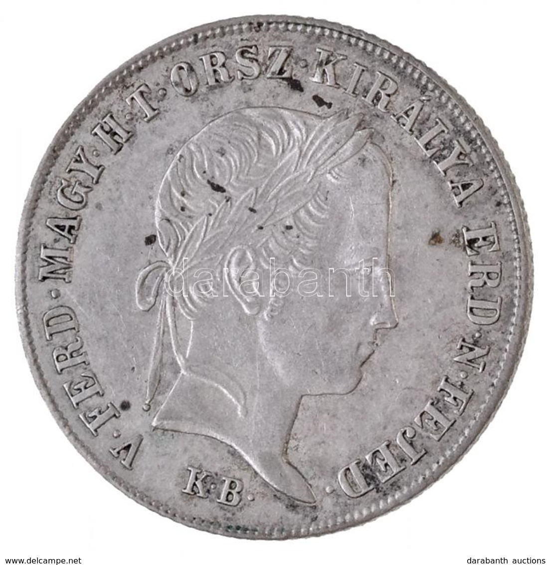 1848KB 20kr Ag 'V. Ferdinánd' T:1-,2 
Hungary 1848KB 20 Kreuzer Ag 'Ferdinand V' C:AU,XF
Adamo B5 - Unclassified